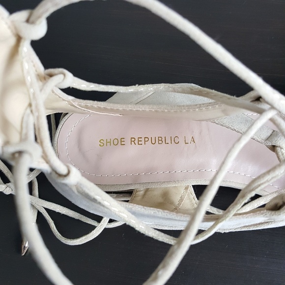 Shoe Republic LA suede lace up sandals - Picture 4 of 6